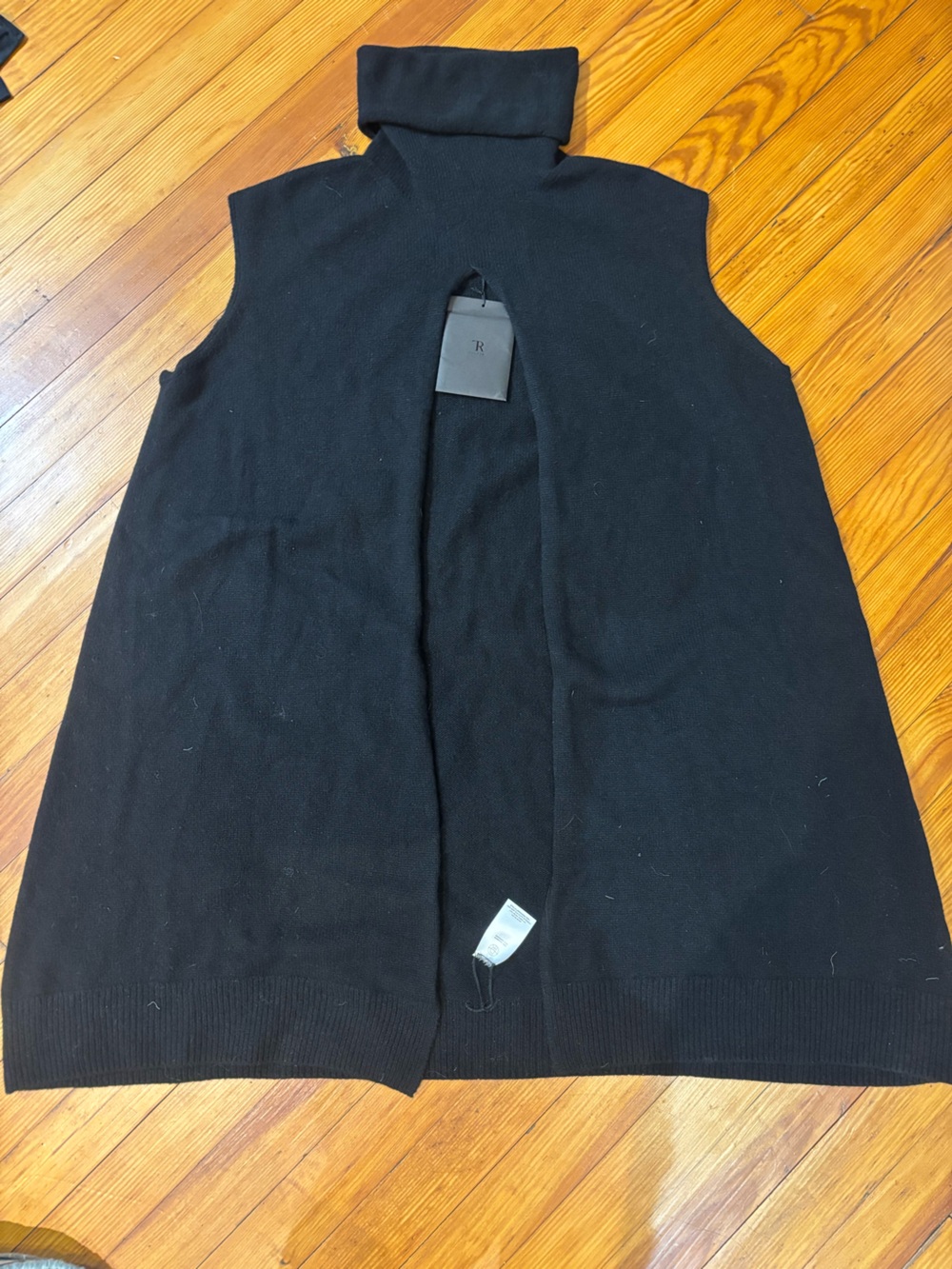 The Row Black Sleeveless Turtleneck Vest